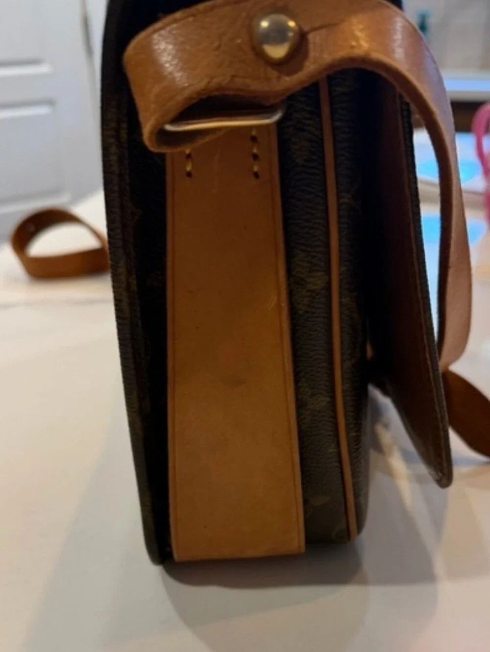 Authentic Vintage Louis Vuitton Monogram Cartouchière Crossbody Bag